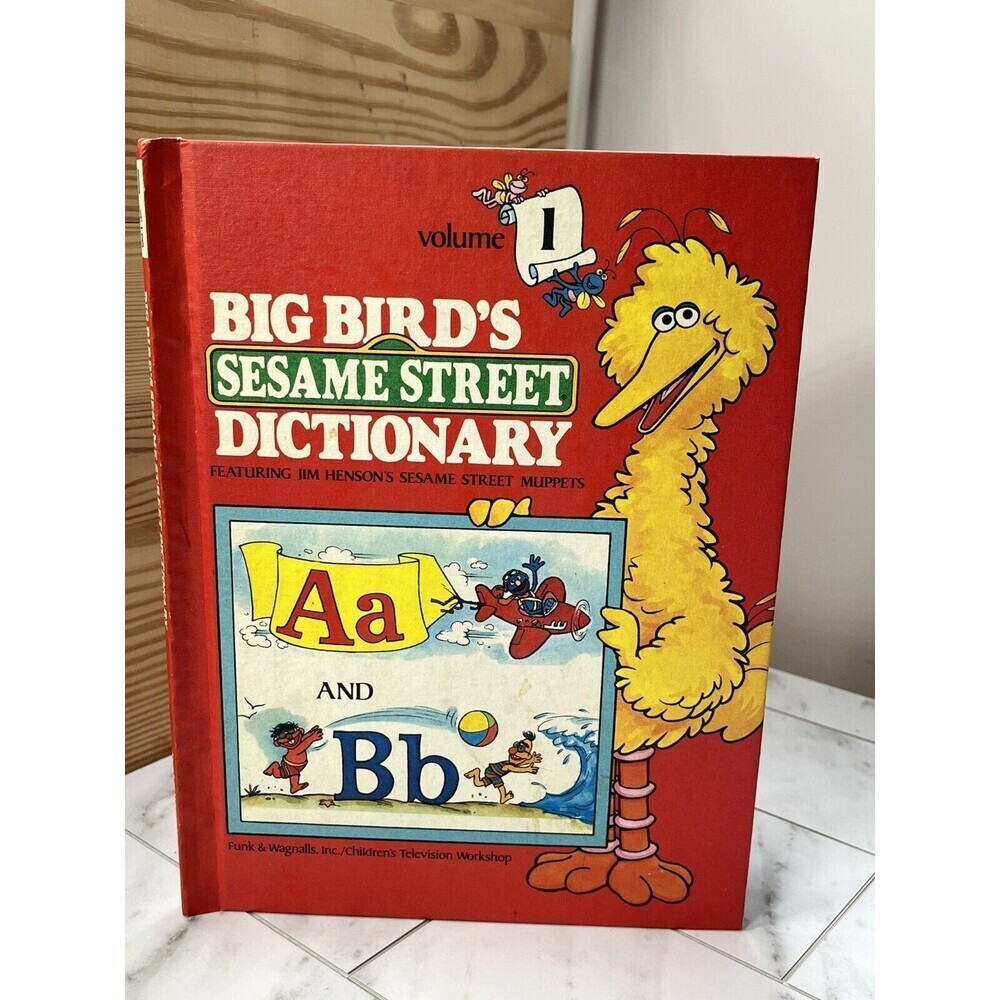 Big Birds Sesame Street Dictionary Book Volume 1 Vintage 1981 Hardcover Book